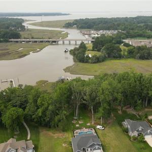 Drone view of the backyard view