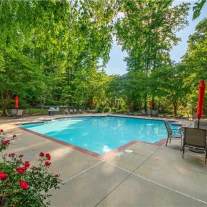 In-ground swimming pool with covered