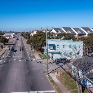 Great restaurants and a strip mall just a block west of this new development.