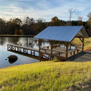 The 2 acre pond is located to right.