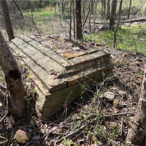 Remnants of chimney from an old homesite