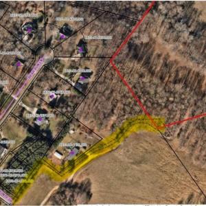 Deeded easement highlighted in yellow.