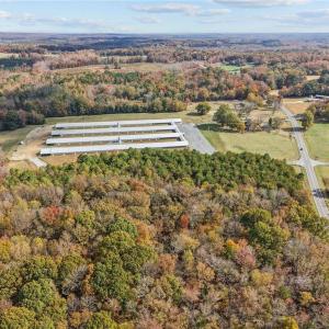 Aerial view of vacant land and farms. Lot lines and dimensions are approximate.