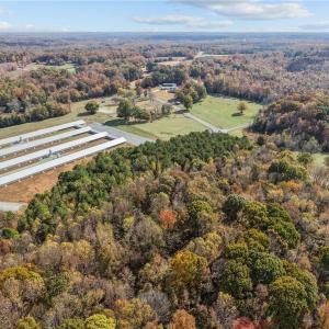 Aerial view of vacant land and farms. Lot lines and dimensions are approximate.