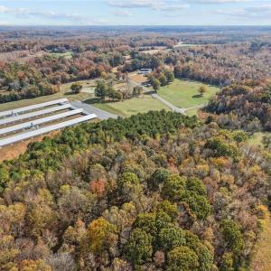 Aerial view of vacant land and farms. Lot lines and dimensions are approximate.