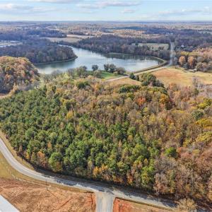 Aerial view of vacant land. Lot lines and dimensions are approximate.