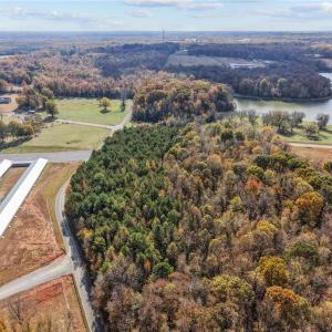 Aerial view of vacant land. Lot lines and dimensions are approximate.