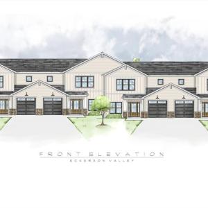 Artist Rendering of the two story 4-unit town home "BBBB"