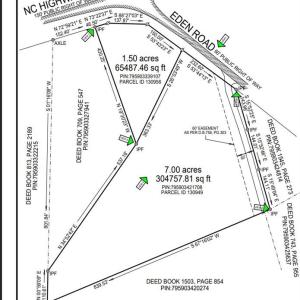 Survey for 6.99 acres MLS ID 1205393 and separate 1.50 parcel MLS ID 1205395