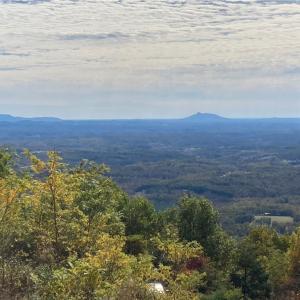 Looking down on Pilot Mountain