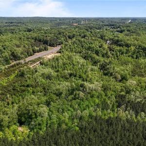 Aerial view of lots. Lot lines and dimensions are approximate.
