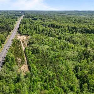 Aerial view of lots. Lot lines and dimensions are approximate.