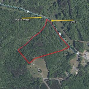 Water and sewer line location provided by Stokes County