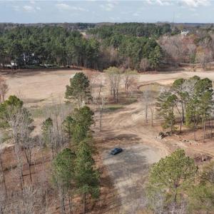 Aerial view of the vacant land.