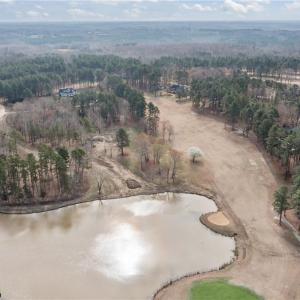 Aerial view of Caswell Pines neighborhood.