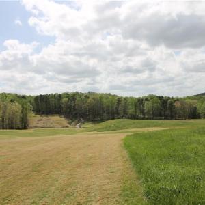 View back down the 8th fairway and the Uwharrie Mountains just to the right