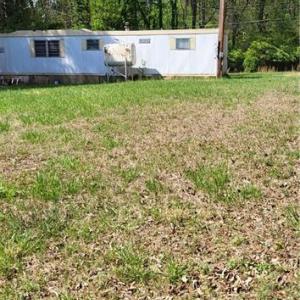 Rear of mobile home