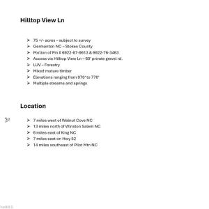 Photo #50 of Hilltop View, Germanton, NC 75.0 acres