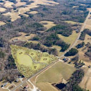 aerial with site plan overlay, multiple homesites