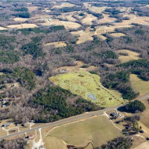 aerial with site plan overlay, multiple homesites