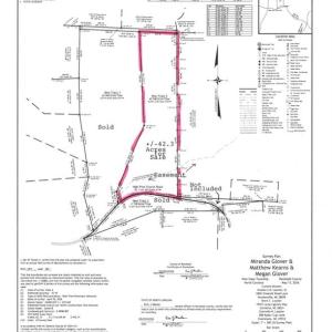 Survey Plat, sale area is east area marked pink