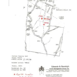 Survey showing Perk Sites Approx. Location