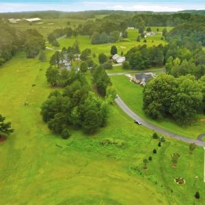 Aerial view of the Oak Tree Drive neighborhood.