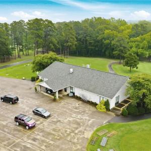 Overhead shot of Caswell Pines Clubhouse at Blanch!