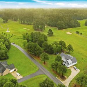Aerial view of the Oak Tree Drive neighborhood.