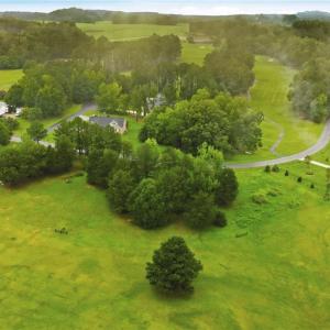 Aerial view of the Oak Tree Drive neighborhood.