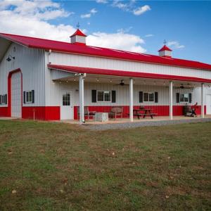 Equipment building w/ covered porches, electricity/water, and outdoor lighting