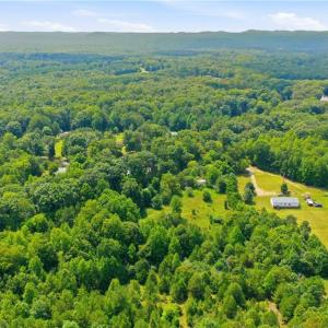 Aerial view of the lot and neighborhood.