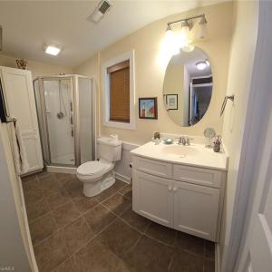 Main Level bath with laundry closet