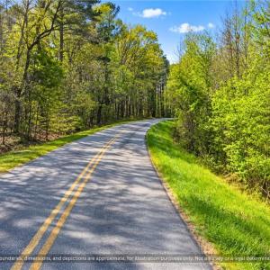 Scenic Wooded Drive Near Haw River, Saxapahaw NC. Paved drive through spring woods near the land. Peaceful rural setting in Orange County, NC, close to the Haw River, Saxapahaw, Mebane and Chapel Hill.