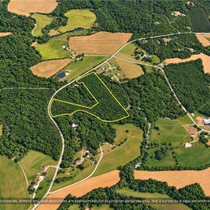 20 Acre Land for Sale Between Chapel Hill, Mebane. Aerial of the property in rolling Piedmont countryside. About 14 miles to Chapel Hill, 12 miles to Mebane and 10 miles to I-40/85. Boundary approximate.