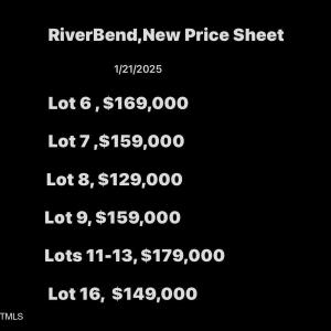 RiverBend,New Price Sheet