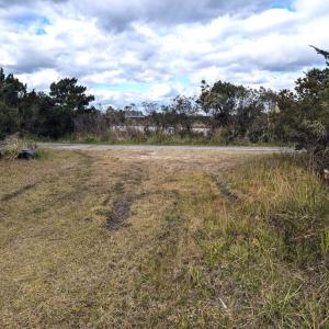 Front view w/back to pond