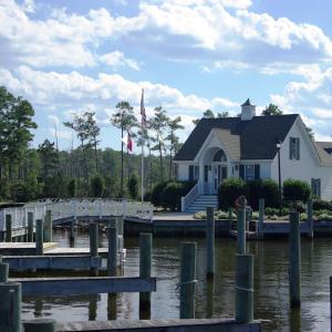 Club House sitting off the boardwalk at Marina