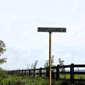 Across from entrance to Steeple Chase