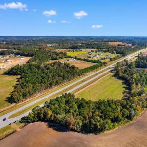 Aerial view with a rural view