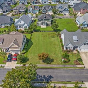 Aerial view of residential area