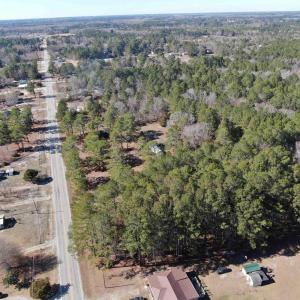 Aerial view featuring a view of trees
