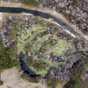 Birds eye view of property
