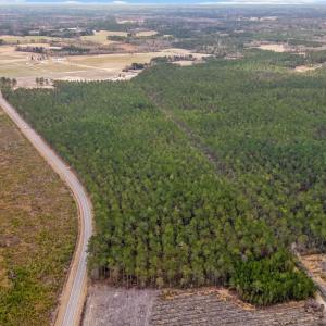Birds eye view of property with a rural view