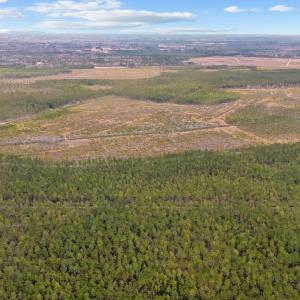 Aerial view with a rural view