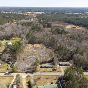 Bird's eye view with a rural view and a forest vie