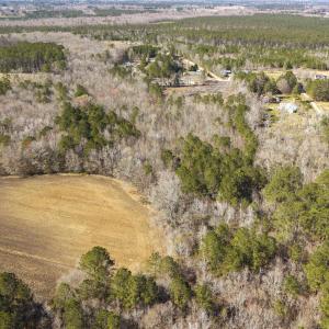 Aerial view of property's location with rural land