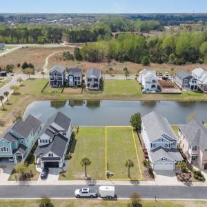 Bird's eye view with a residential view and a wate