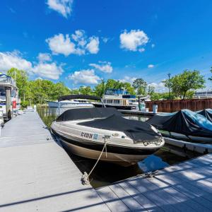 View of dock with fence