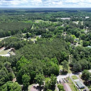 Aerial view with a forest view